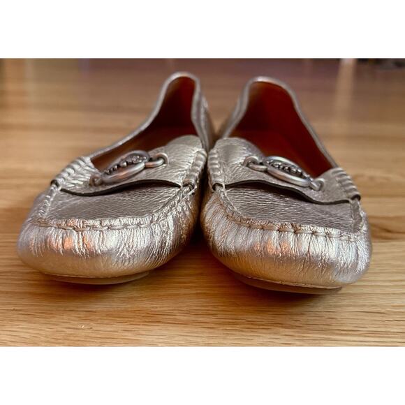 Coach Women's Margot Champagne Gold Casual Loafer Shoes - Women's Size 9.5 - Picture 8 of 11